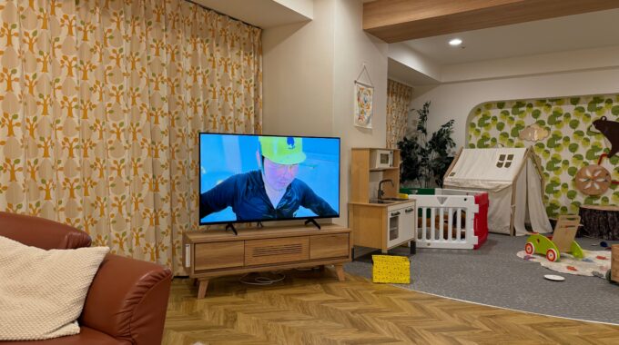 マホロバマインズ三浦のベビールームのテレビ写真