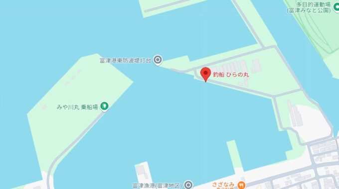 富津港の地図