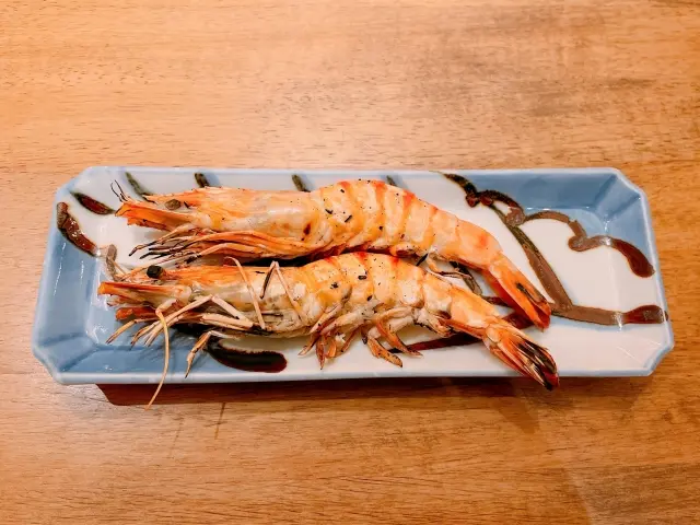 マゴチ釣りの餌だったエビの塩焼き写真