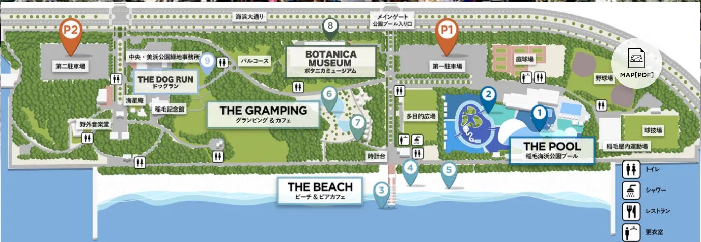 稲毛海浜公園マップ画像