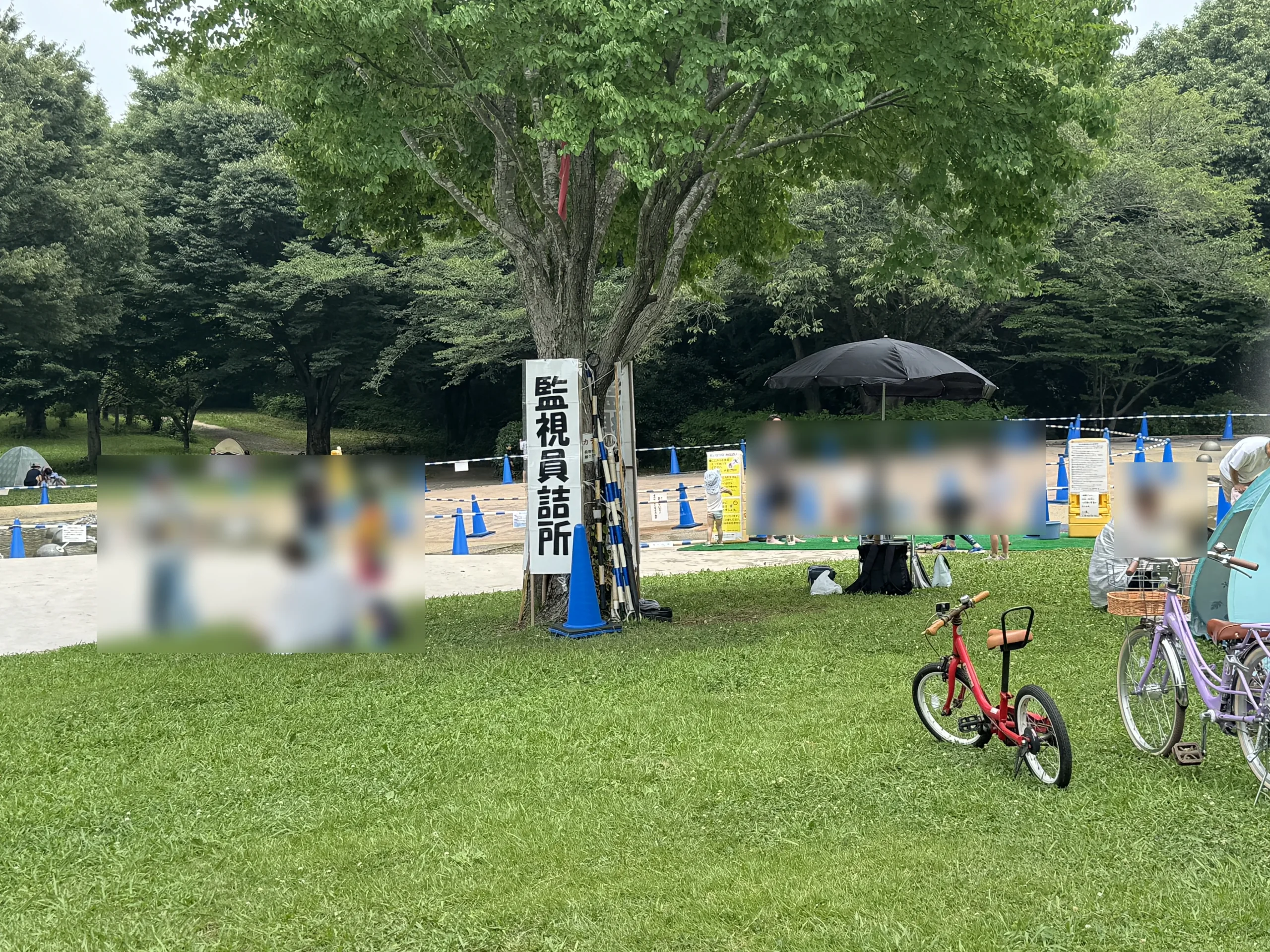 青葉の森公園水遊び場の監視員写真