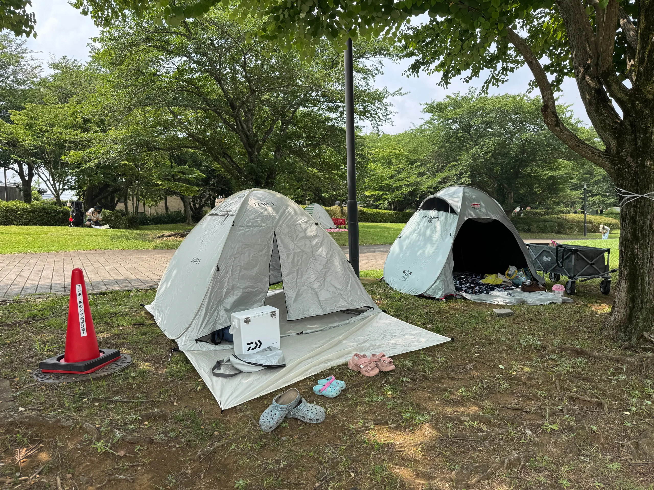 青葉の森公園水遊び用テント写真