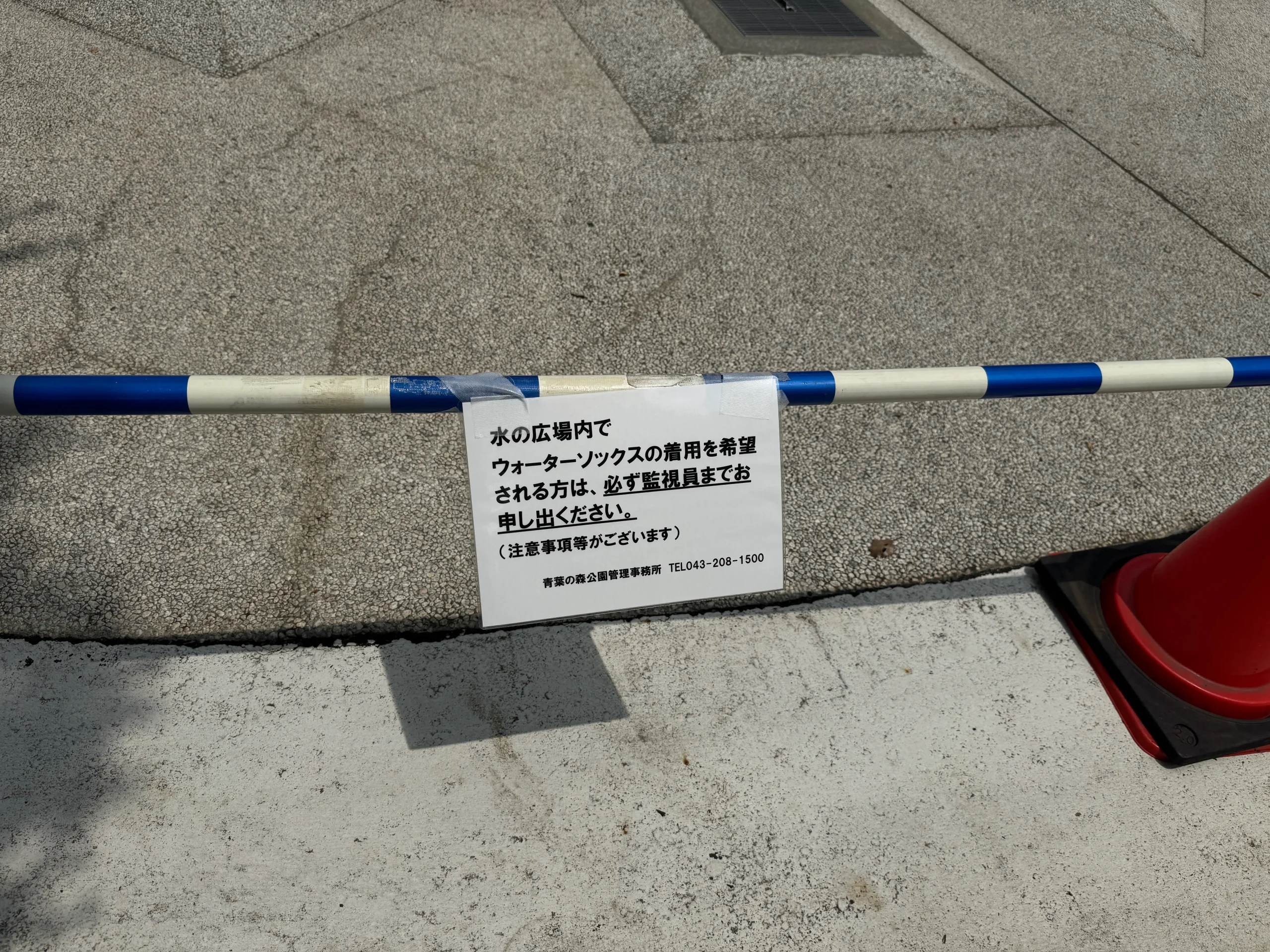 青葉の森公園水遊びの注意事項写真