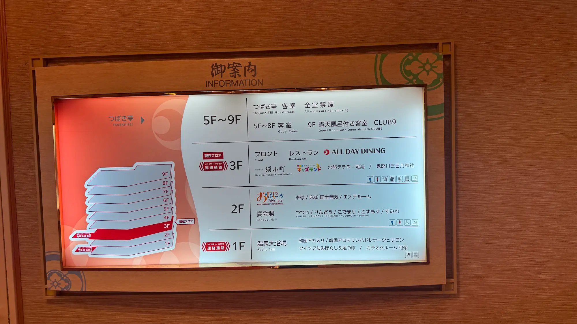 日光きぬ川ホテル三日月 3階のレストラン