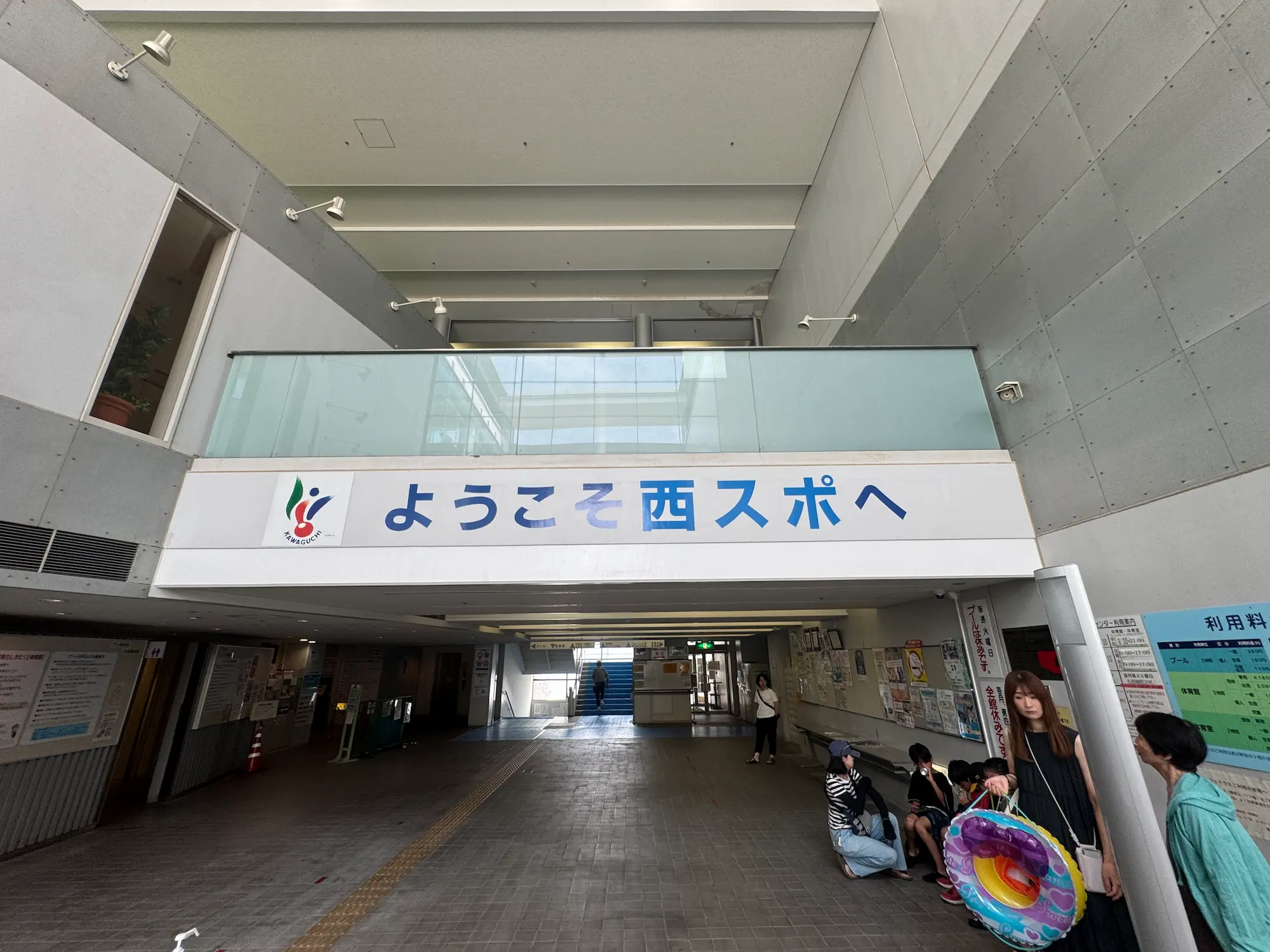 川口西スポーツセンタープールの看板