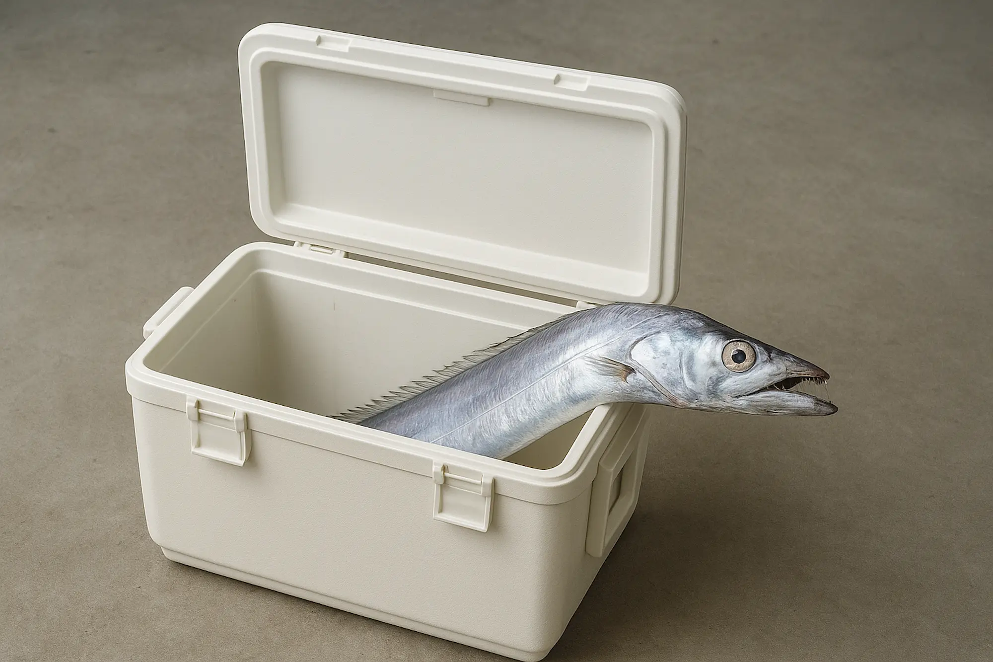 太刀魚が入らないクーラーボックス