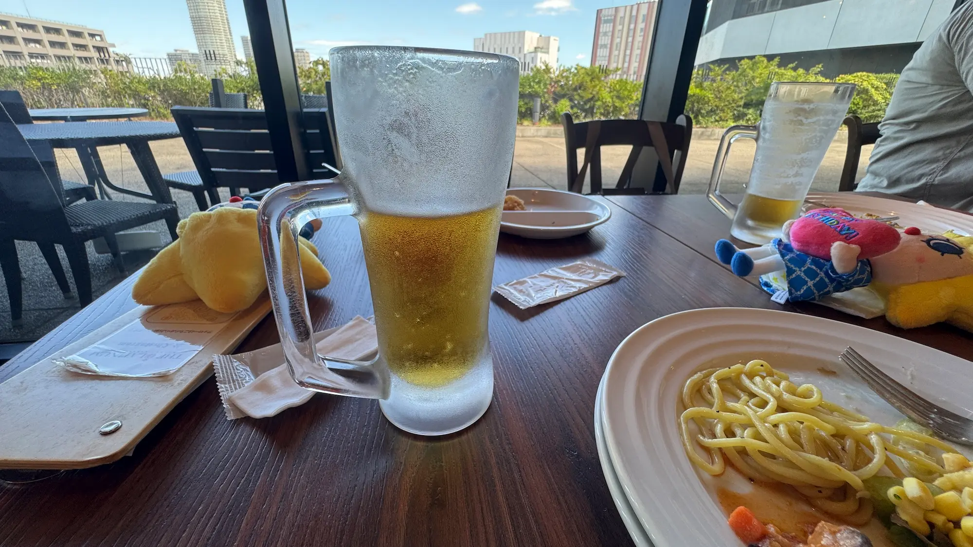 the platinumで飲むビール