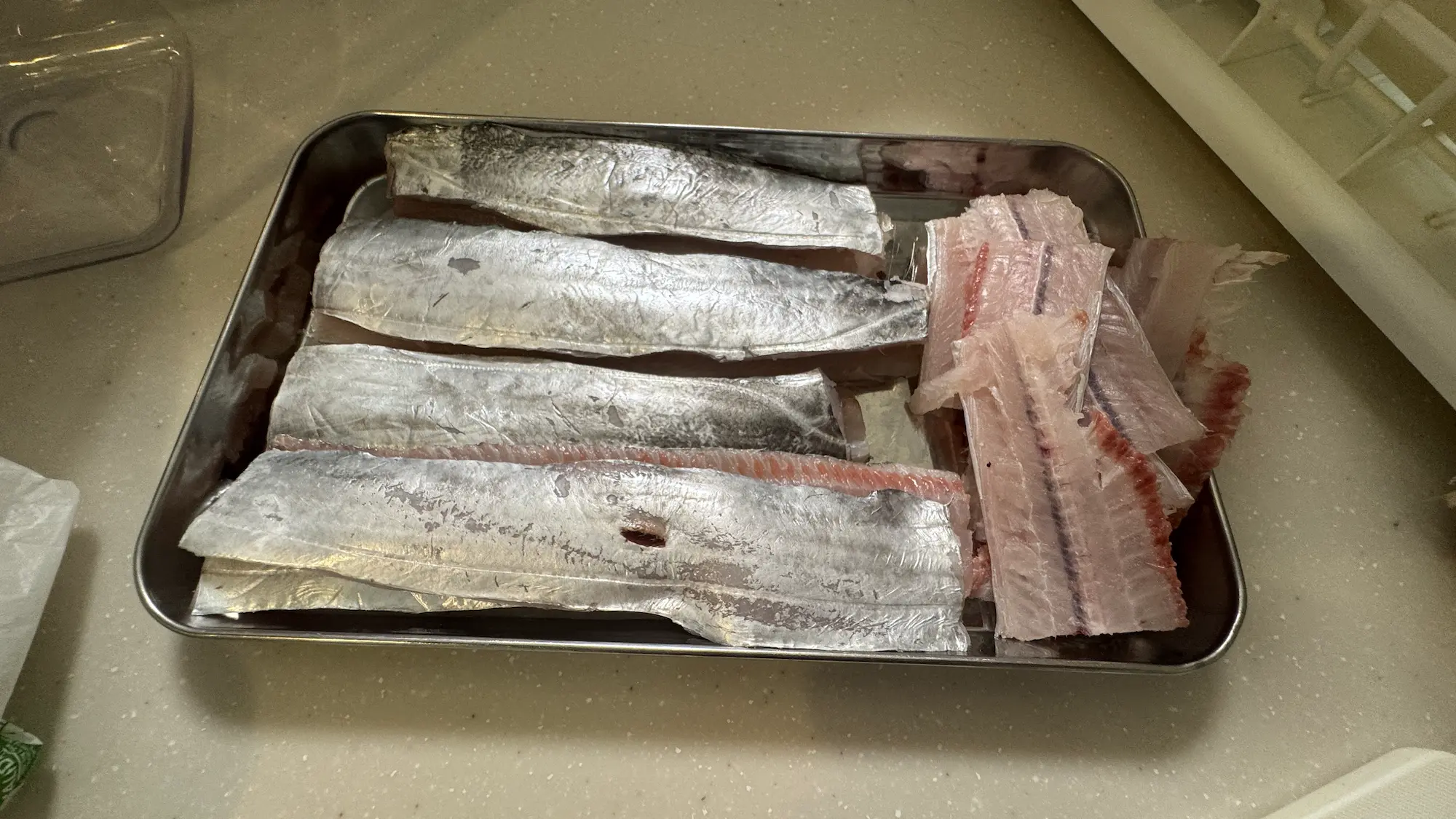 捌いた血抜きした太刀魚