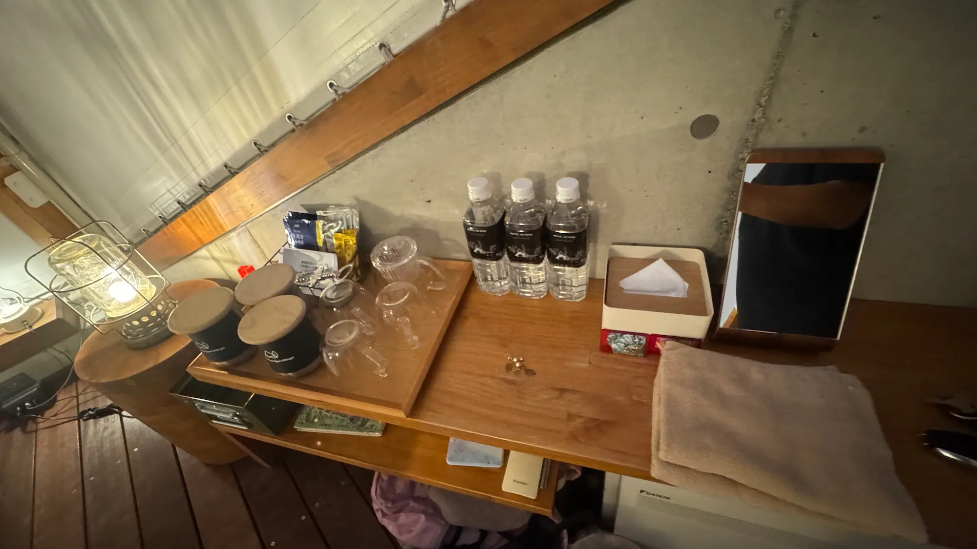 リソルの森のグランピングテントキャビンの備え付け