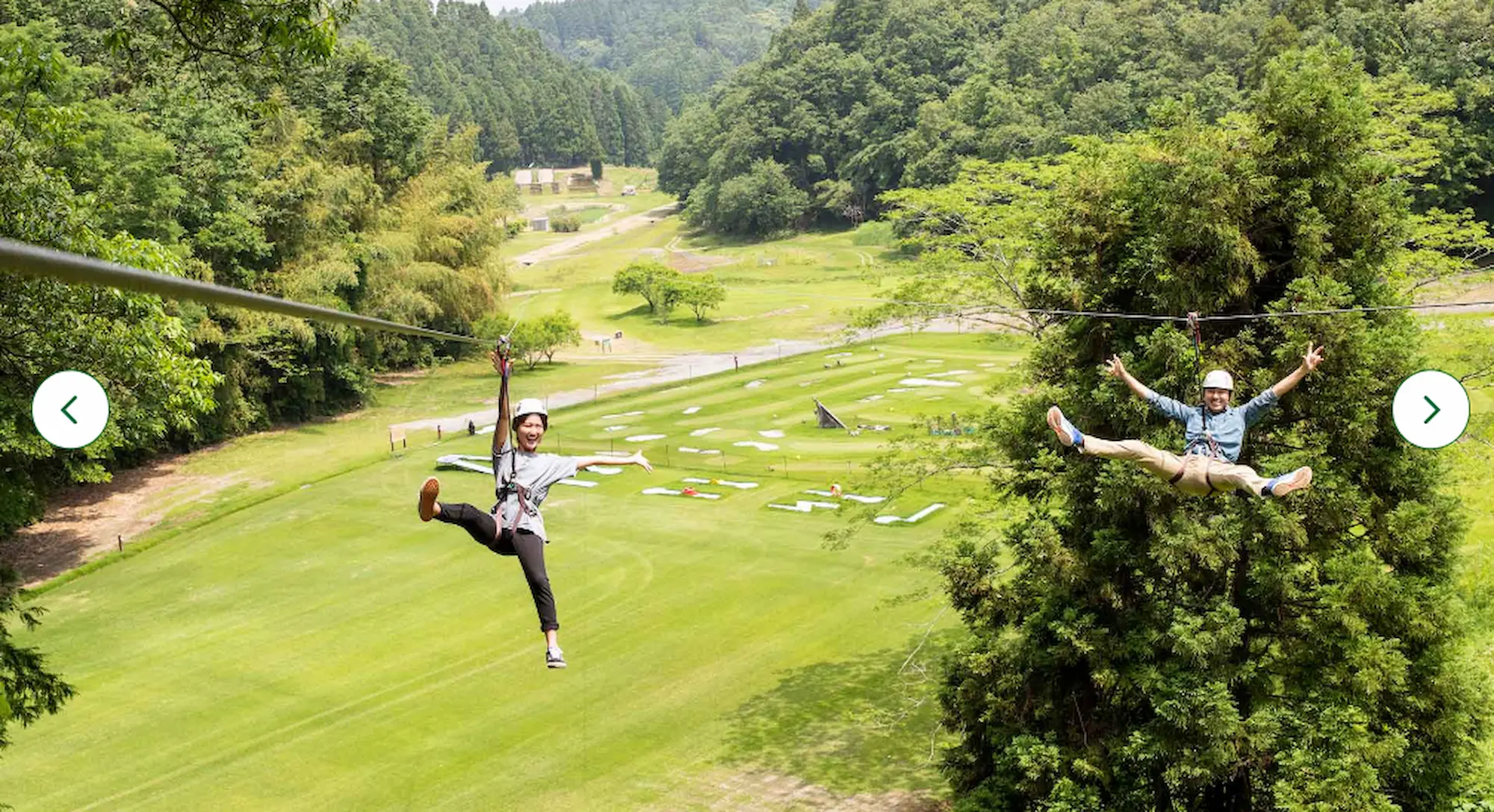 リソルの森のターザニアのロングジップスライド