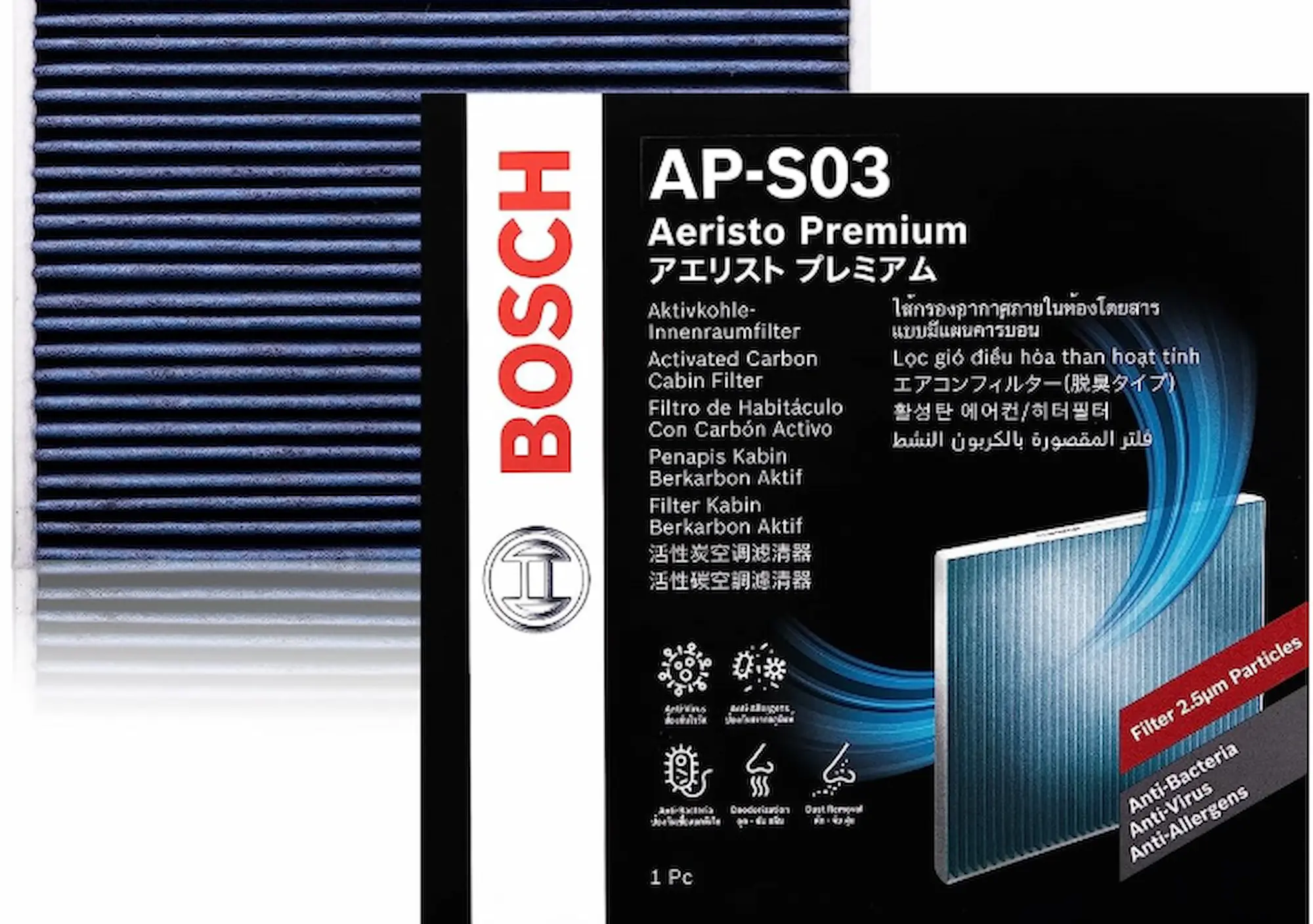 ボッシュ製のフォレスターのエアコンフィルター