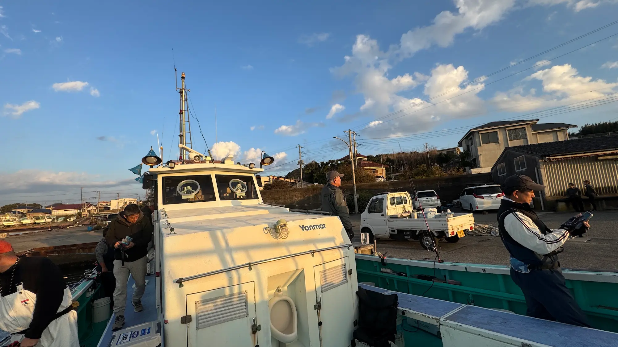 館山の安田丸船上